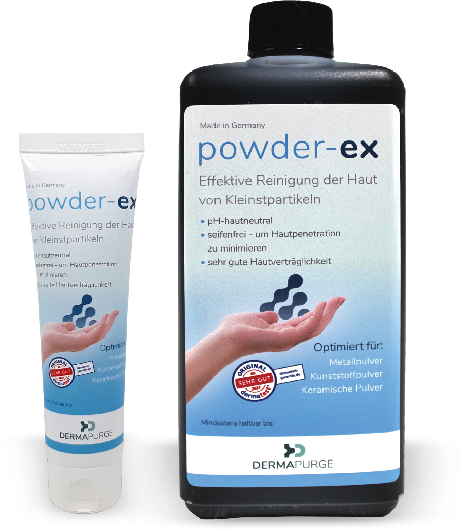 powder-ex von DermaPurge - Pulverkontamination aus Arbeitsschutzperspektive  – DermaPurge bietet Lösungen 