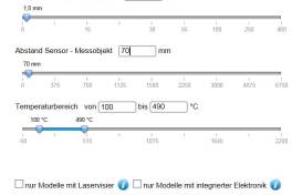 Online-Produktauswahl für Infrarot-Thermometer