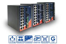 Industrieller 20-Port Managed Gigabit Ethernet Switch von ICP