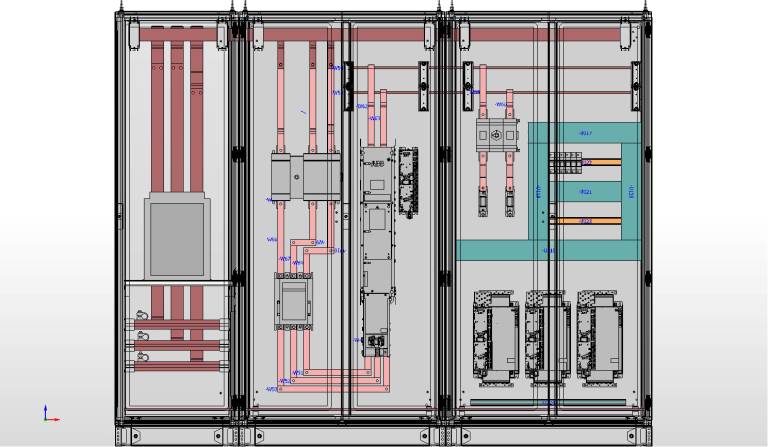Die Software Eplan Pro Panel „Copper“ erlaubt die Projektierung flexibler Stromverteiler und Anschlüsse in 3D.

