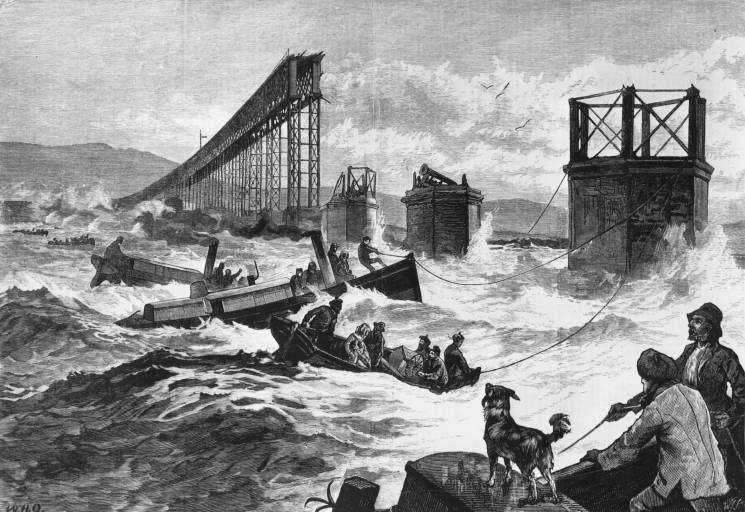 Die Nichtberücksichtigung von physikalischen Einflussgrößen in der Konstruktion kann verheerende Folgen haben. Bei der Brücke über den Firth of Tay war es der Seitenwind.