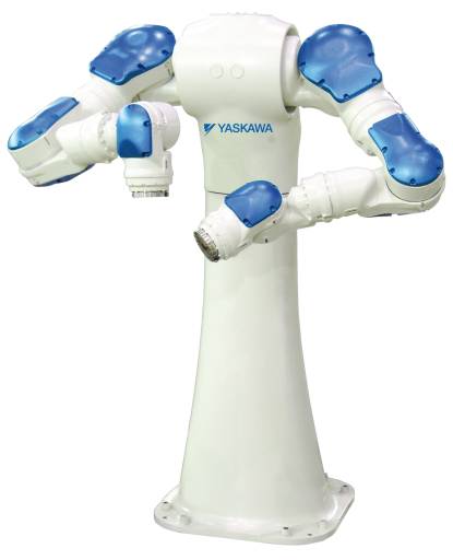 Zusätzlich zu den Frequenzumrichtern, Servoantrieben und Maschinensteuerungen von Yaskawa, gibt es passend die dazugehörige Robotik, die immer mehr zum Einsatz kommt. 