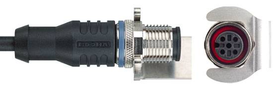 Mit dem Drehmomentschlüssel-Set von ESCHA lassen sich Steckverbinder nach Herstellerangaben anziehen. Hier: M12x1-Rundsteckverbinder mit 6-Kant/Rändel-Überwurf.