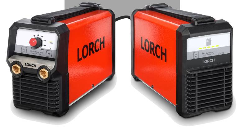 Innovation Akku-Schweißen: Das neue Lorch-Elektrodengerät MicorStick 160 und der separat erhältliche Akkupack MobilePower 1. (Bilder: Lorch) 
