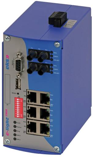 Der managed Industrial Ethernet-Switch e-light 2MA von eks Engel