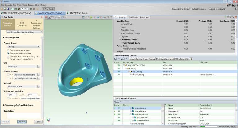 Mit Hilfe eines 3D-CAD Volumen-Modells lassen sich effizient mögliche Kostentreiber ermitteln.