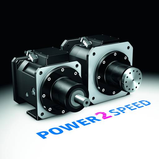 Für den Hauptspindelantrieb von Werkzeugmaschinen: Zweigang-Schaltgetriebe PS25 mit Vollwelle (links) und PS30 mit Flanschwelle für Riementriebe.
