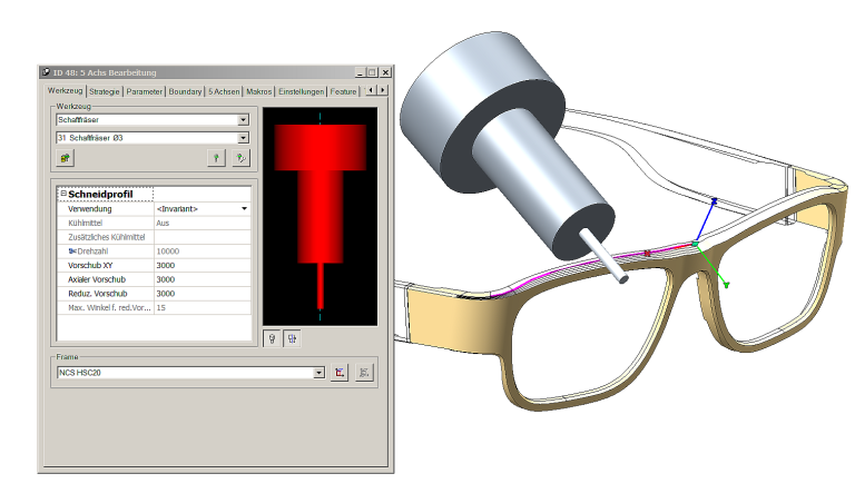 Durch den Einsatz von Hypermill als CAD/CAM-System kann der österreichische Brillenhersteller ROLF Spectacles die Herstellung von individuellen Brillen effizient durchführen und flexibel auf verschiedenste Anforderungen reagieren.