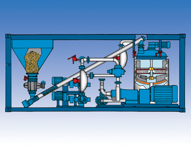 Die Container-Bitumen-Produktionsleistung beträgt 30 m³/h.