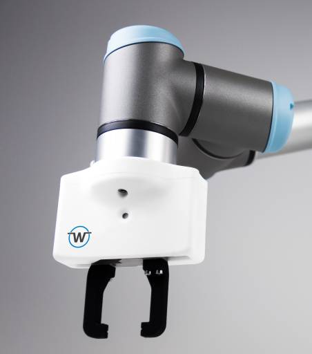 Der kompakte MRK-Greifer WSG 25-CR von Weiss Robotics.