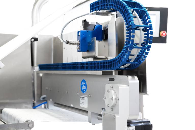 Auf der diesjährigen Fachpack wird die neue Hygienic Design e-kette an der Tiefziehverpackungsmaschine R 081 von Multivac zu sehen sein.