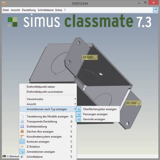 simus systems optimiert ihre Software-Suite simus classmate zur automatischen Klassifikation, geometrischen Ähnlichteilsuche und Kalkulation von Bauteilen mit der neuen Version 7.3.