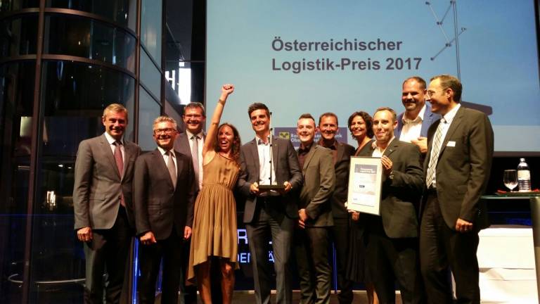 Das Rexel Projektteam freut sich über den ersten Platz beim Österreichischen Logistikpreis 2017 des VNL.