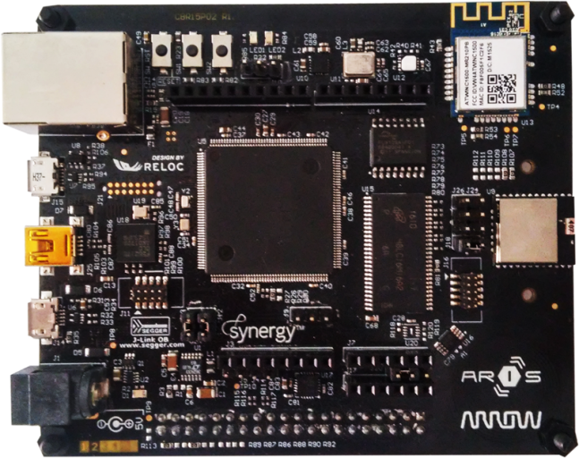 Das universell einsetzbare ARIS SmartEverything IoT Board ist eine Hardware/Software-Plattform, die auf den Mikrocontrollern der High-Performance-S7 Synergie-Serie von Renesas basiert.