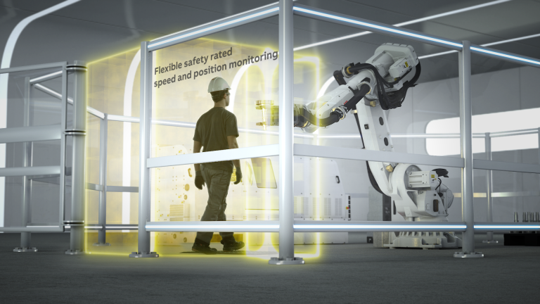 SafeMove2 ermöglicht mit zusätzlichen Sicherheitsfunktionen eine engere Zusammenarbeit von Mensch und Roboter.