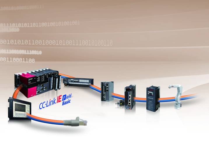 CC-Link IE Field Basic ermöglicht die Anbindung von Automatisierungskomponenten über den 100-MBit-Ethernet-Port ohne Hardware-Modifikationen.