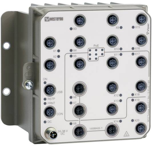 Westermo Viper Switch mit 20 Ports und PoE: Der laut eigenen Angaben weltweit kompakteste unmanaged EN50155 Switch wird erstmals auf der C4I vorgestellt.
