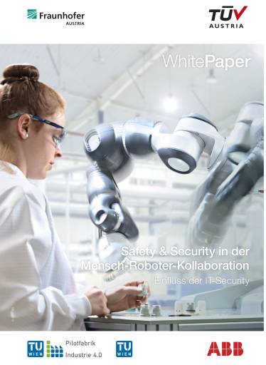 Im dritten gemeinsam vom TÜV Austria und Fraunhofer Austria Research erarbeiteten White Paper zum Thema „Sicherheit in der Mensch-Roboter-Kollaboration” wird der wachsenden Bedeutung von Security-Belangen in modernen Fabriken Rechnung getragen.