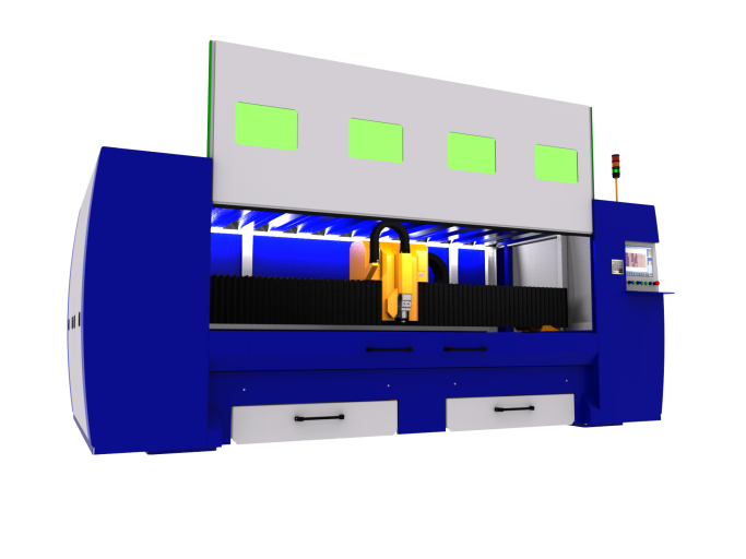 Die als Insellösung konzipierte CNC-Laserschneidanlage MSF Compact ist schnell startklar und spart Platz in der Produktion.  (Bilder: MicroStep)