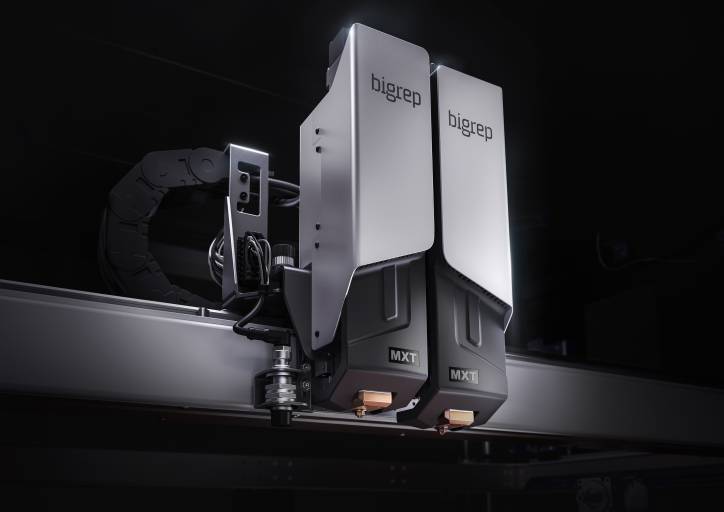 Die von BigRep selbst entwickelte, innovative MXT®-Technologie bildet das technische Kernstück des neuen 3D‐Druckers BigRep PRO.