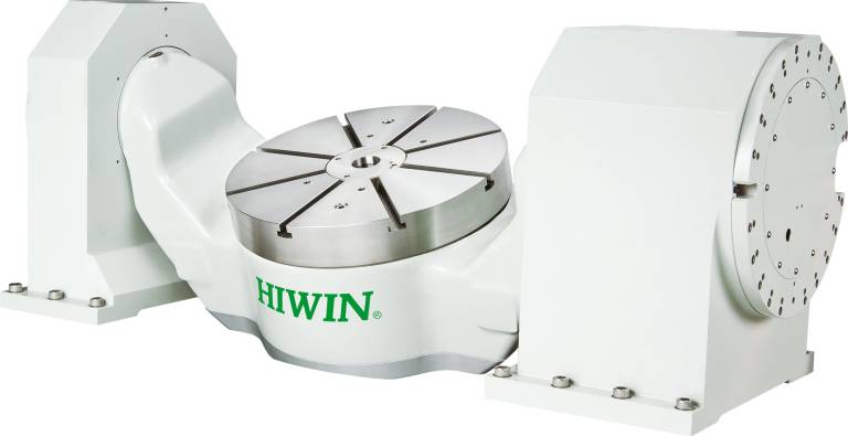 Der beidseitige Schwenkantrieb RAB von Hiwin ist einbaufertig, wartungsfrei und hochpräzise. 