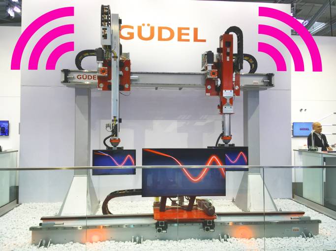 Ausgestattet mit Igus Energieketten und smart plastics Sensoren kann der Anwender über das Condition monitoring System von Güdel den Zustand seiner Komponenten überwachen. 