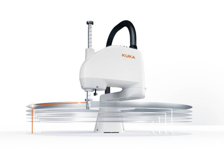 Die neuen Gelenkarmroboter KR SCARA von Kuka bieten höchste Wiederholgenauigkeit und kurze Zykluszeiten auf kleinstem Raum.