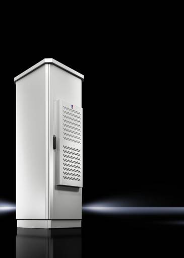 Das neue Kühlgerät Blue e+ Outdoor macht Schaltschrank-Klimatisierung auch bei Anwendungen im Außenbereich sehr energieeffizient.