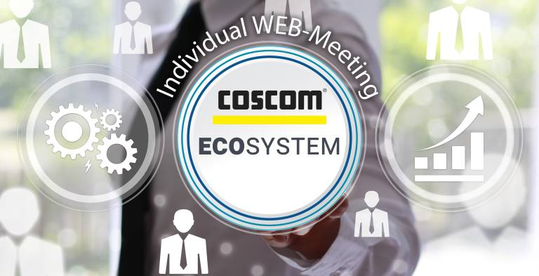 Individual WEB-Meetings mit erfahrenen Coscom-Consultants zum Thema Shopfloor-Digitalisierung. Eine gewinnbringende und realitätsnahe Maßnahme zur Gestaltung der Zukunft im eigenen Fertigungsunternehmen – für Produktionsentscheider und Prozessgestalter! 
