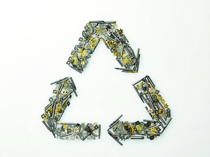 Mit seinem Recycling-Programm treibt Seco Tools die ressourcenschonende Wiederverwertung von Hartmetall voran. 
© Seco Tools