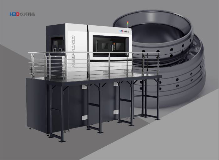 Die HBD 1000 verfügt über einen Arbeitsraum von 600 x 600 x 1.000 mm und kann mit entweder 4 x 500 W- oder 4 x 1.000 W-Lasern betrieben werden.