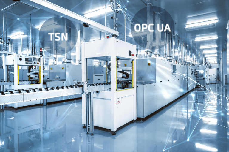 Das offene und echtzeitfähige Protokoll OPC UA over TSN ermöglicht eine standardkonforme und herstellerunabhängige Vernetzung von Maschinen und Anlagen über ein einheitliches Protokoll für Echtzeitanforderungen in Smart Factories.