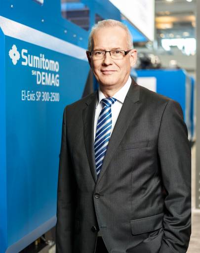 Gerd Liebig, CEO der Sumitomo (SHI) Demag Plastics Machinery GmbH, weltweit drittgrößter Hersteller von Spritzgussmaschinen.