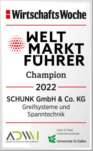 Weltmarktführer der deutschsprachigen Wirtschaftswelt: Schunk belegt wieder einen Platz unter den Top 500.