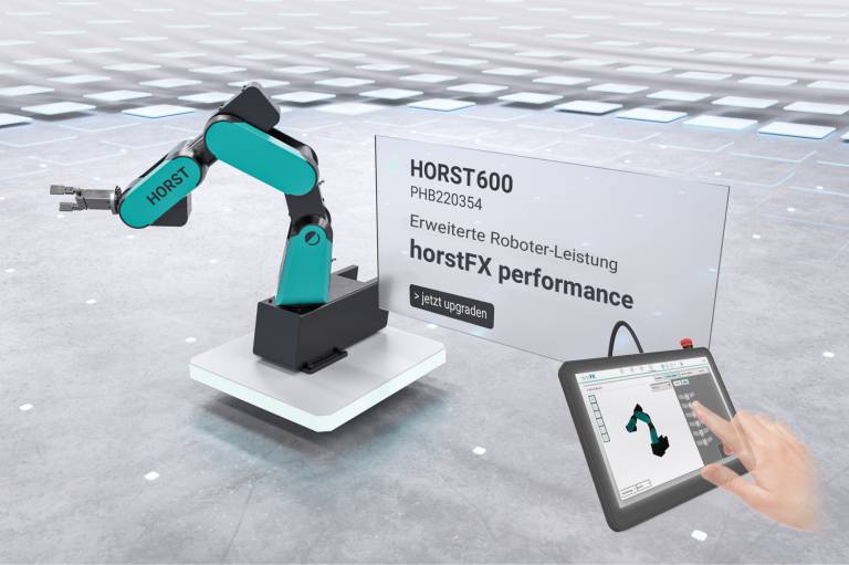 Das Zusammenspiel von Hardware, Bediensoftware horstFX und IoT-Plattform horstCOSMOS sorgt für ein Höchstmaß an Konnektivität und macht die HORST-Roboter zu Digital Robots. 
