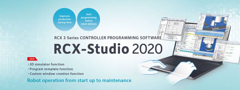 Eine Live-Demonstration der RCX Studio 2020 Software wird neben der Palette von Yamaha-Robotern und Zubehör auf der automatica 2022 vorgestellt. 