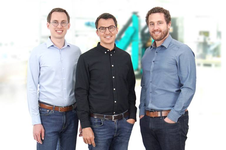 V.l.: Das Geschäftsleiter-Trio bei Fruitcore Robotics: Josef Mardijan (CFO), Patrick Heimburger (CRO) und Jens Riegger (CEO).