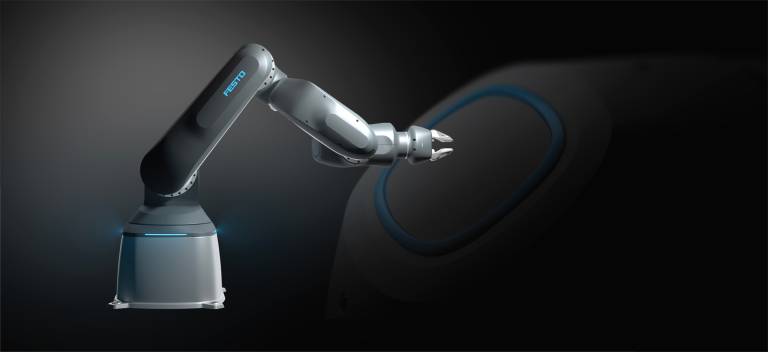 Erster pneumatischer Roboter am Markt: Der Festo Cobot ist leicht zu bedienen, kommt ohne Schutzzaun aus und wird preislich attraktiv sein.