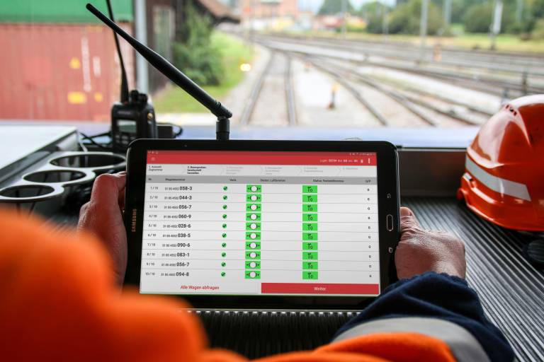 Mit der automatischen Bremsprobe erhält der Lokführer innerhalb weniger Minuten eine zuverlässige Information darüber, ob sein Zug tatsächlich startklar ist.