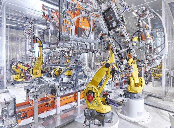 Fanuc-Roboter in der Produktion bei Audi. (Bild: Audi AG)