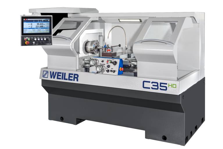 Die servokonventionelle Präzisions-Drehmaschine C35HD von Weiler vereint Leistung, Flexibilität und Energieeffizienz.