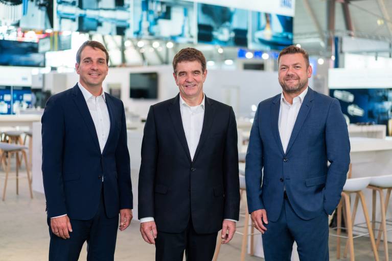 Das Emag-Trio (v.l.n.r.): Dr. Mathias Klein Chief Sales Officer (CSO), Dr. Heinz-Jürgen Prokop Chief Executive Officer (CEO), Sven Hartwich Chief Financial Officer (CFO).