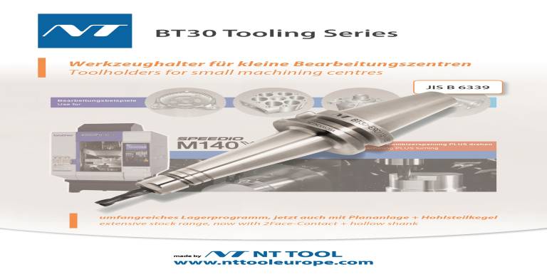 NT Tool hat eine komplette Baureihe Werkzeughalter für die neue Generation hochproduktiver, kleiner Bearbeitungszentren entwickelt. 