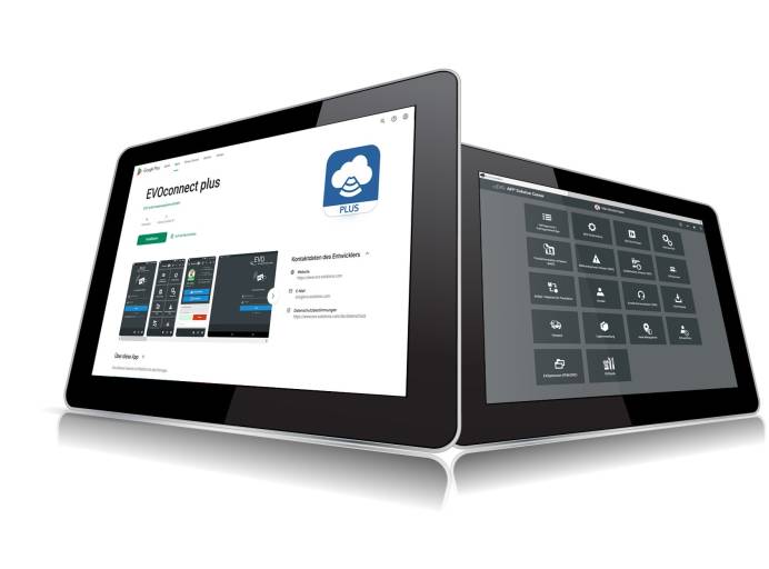 Auf der AMB präsentiert EVO die neue App-Plattform EVOconnect plus.