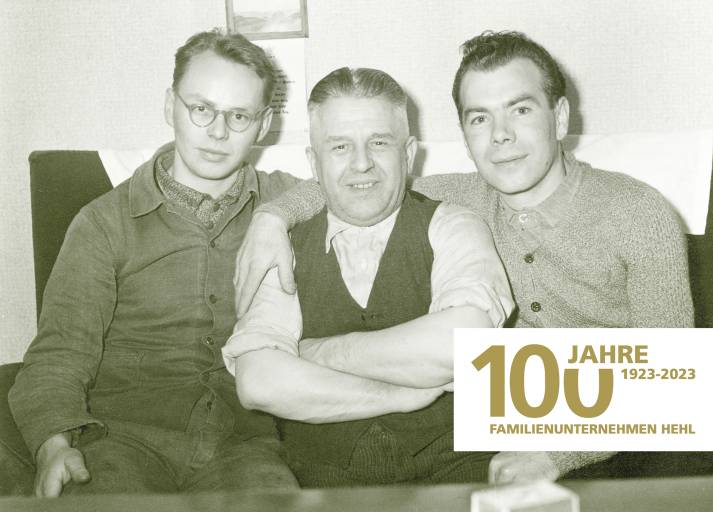 Eugen, Arthur und Karl Hehl, Anfang der 1950er-Jahre.