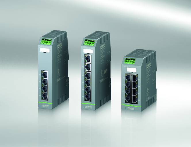 Die Murrelektronik Xelity Gigabit-Switche lassen Ethernet-Geräte durch Netzwerkverbindungen miteinander kommunizieren. 