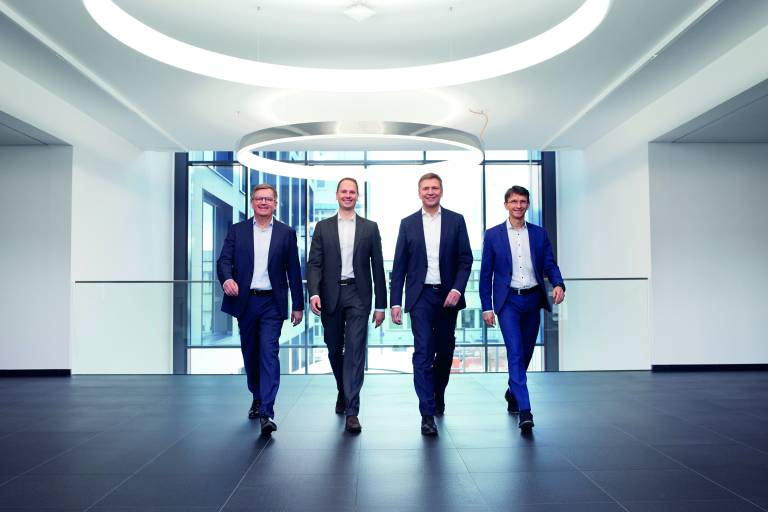 Der Vorstand der Lapp Holding SE (v.l.n.r): Jan Ciliax, Matthias Lapp, Georg Stawowy und Dr. Christoph Hiller. (Bilder: Lapp)	