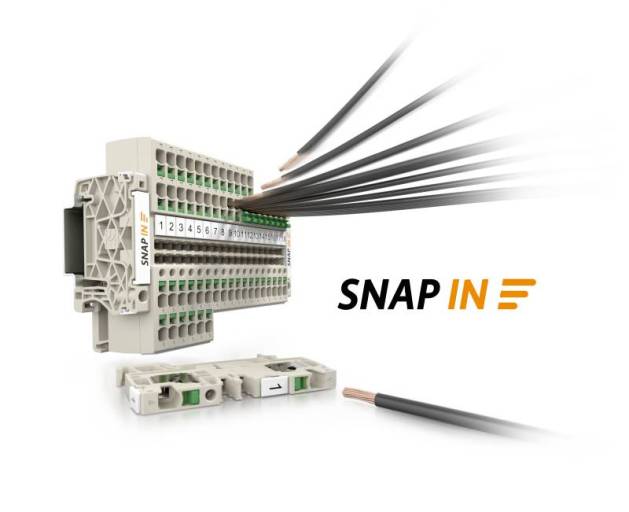 Klippon® Connect-Reihenklemmen mit SNAP IN-Technologie.