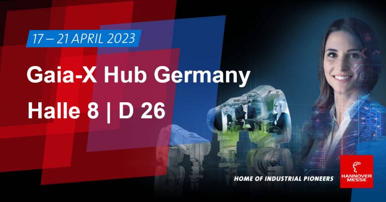 Die Gaia-X Förderprojekte präsentieren sich am Stand des Gaia-X Hubs Germany.
