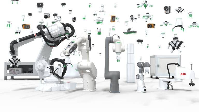 Start des neuen Robotics-Ecosystem-Programms von ABB: In Zusammenarbeit mit einem weltweiten Partnernetzwerk erhalten Endnutzer und Systemintegratoren einfachen Zugang zu innovativen Produkten von Drittanbietern, darunter zertifizierte Peripheriegeräte und Softwarelösungen. (Bild: ABB)
